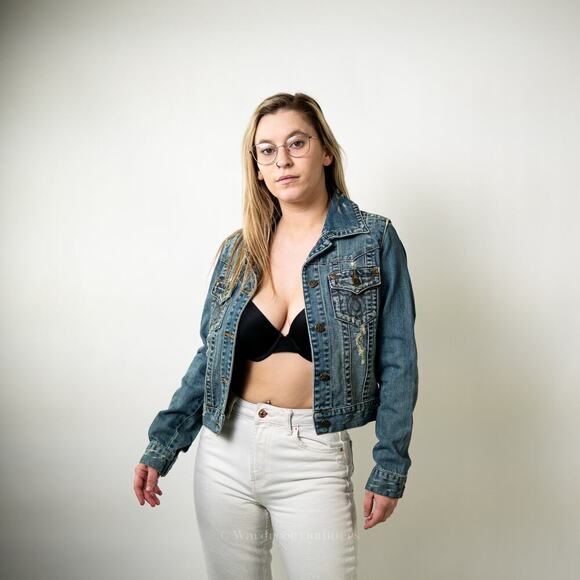 Vintage Y2K Archangel Denim Jean Jacket - M - Picture 7 of 10